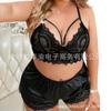 2024 Nuevo Traje de Lencería Sexy de Encaje Transparente Pasión Tentación Talla Grande para Mujer Europeo y Americano Amazon