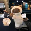 Caja de Pañuelos Creativa Nueva para Coche, Tipo Colgante, Sensación de Alta Gama, Gato Calicó de Dibujos Animados Lindo, Bolsa Colgante de Pañuelos para Decoración Interior de Coche