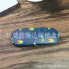 Caixa de Óculos de Couro Anti-pressão Pintada com Spray de Desenho Personalizado Caixa de Ferro Caixa de Couro Cinto Portátil para Estudantes