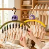 Colgador de ropa multi-clip de muñeca de calabaza morada, tendedero antideslizante para ropa interior y calcetines, perchero multifuncional de almacenamiento para el hogar