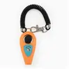 Nuevo Clicker de Entrenamiento para Mascotas de Doble Color, Clicker + Silbato Dos en Uno, Silbato de Entrenamiento para Perros, Clicker de Doble Color con Correa Larga para la Muñeca