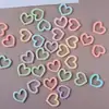 Peluche Flocado Colorido Corazón Hueco de Resina Accesorios para Joyería DIY Pendientes Accesorios para el Cabello Fundas de Teléfono Materiales Venta al por Mayor
