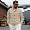 Chaqueta de pana nueva para otoño e invierno de Amazon transfronteriza con solapa estilo retro americano multi-bolsillo chaqueta de trabajo para hombre