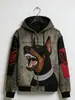 Sudadera con capucha para hombre de otoño e invierno, nueva, de moda, estampada, cárdigan casual deportivo, de TEMU, transfronteriza