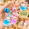 Llavero de Oso Flotante Relleno de Aceite para Té de Burbujas Ins Colgante para Mochila de Taza de Té con Leche Regalo Creativo Llavero de Coche Estilo Ins