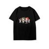 Camiseta de manga curta para cosplay diário de ferro, alto quatro, alto quatro, faculdade, júnior, som, garra solitária, moagem, cauda preta