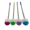 Cepillo de baño redondo cepillo de limpieza doméstico cepillo sanitario universal integrado redondo mango largo cepillo de baño sin perforaciones varilla gruesa
