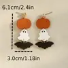 Pendientes de Murciélago Oscuros Punk Estilo Gótico Europeo y Americano Elegantes Modernos Exagerados Nicho Accesorios de Pendientes de Halloween