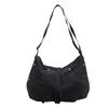 Bolso de tela informal sencillo de estilo japonés para mujer, de gran capacidad, de color liso, combinable con todo, ligero, bandolera plisada de estilo coreano a la moda.