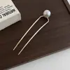 High-end Pearl U-shaped Hairpin Mulheres Novo estilo chinês antigo hairpin placa hairpin artefato hairpin 2024 novo headwear cabelo