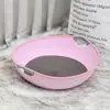 Ninho de Gato de Feltro, Adequado para Todas as Estações, Semifechado, Removível e Lavável, Ninho de Casca de Ovo Respirável, Ninho de Gato com Fundo Plano