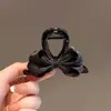 Pinza para el Cabello Grande de Lazo de Satén de Gama Alta para Mujer, Exquisita Pinza Plegada para la Parte Trasera de la Cabeza, Pinza de Tiburón