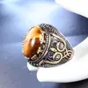 Anel Geométrico Masculino em Aço Inoxidável Galvanizado Estilo Europeu e Americano Primavera 2025 Anel Fashion para o Dia a Dia