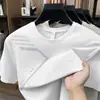 Camiseta Versátil de Cuello Redondo para Hombre Verano 2026 Delgada Transpirable Sin Costuras Manga Corta Estilo Nuevo Camiseta Base Juvenil