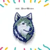 Adesivo Bordado de Animal Fofo Desenho Animado Leão Tigre Autocolante Tecido Adesivo para Capa de Celular Adesivo de Tecido Adesivo Decorativo Adesivo para Mochila
