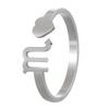 Anillo de doce constelaciones simple de hoja perenne transfronteriza, anillo de cola de amor tridimensional, anillo de apertura ajustable, fábrica de cabello liso