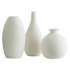 Jarrón de Arte Minimalista de Porcelana Blanca para Casas de Huéspedes, Hoteles, Salas de Exposiciones, Espacios Comerciales, Arreglos de Flores Secas y Recipientes de Cerámica para Flores