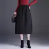 Falda midi para mujer con cintura elástica, que cubre las caderas, nuevo estilo coreano otoño/invierno 2026, elegante, versátil y estilizada falda de farol