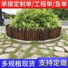 Valla Anticorrosiva Madera Exterior Jardín Interior Balcón Patio Adornos Valla de Partición Huerto Carbonizada Pequeña Estaca de Madera Barandilla