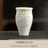 Taza de cerámica pintada a mano con glicinas y esmalte mineral, taza personal con separación de té y agua para uso en casa y oficina, taza