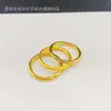 Puesto explosiones suministro ley antigua herencia tres generaciones anillo chapado en oro mujer anillo simple liso anillo de oro liso para mujer venta al por mayor