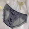 Vintage Francés Forjado Blanco Ropa Interior Mujer Encaje Puro Malla Sexy Bragas Cintura Baja Delgadas Verano 2024