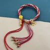 Cuerda de Mano de Xizang Cuerda de Algodón para Frotar la Mano Cuerda de Mano de Colores Pulsera de Estilo Étnico Tejida a Mano Adorno de Xizang Pulsera de Thangka