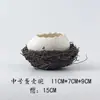 Cuenco cerámico de nido de avestruz blanco de tamaño grande, vajilla de hotel, para hornear, ensalada de frutas, hielo seco creativo