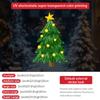 Decoración Navideña Transfronteriza Adhesivos Electrostáticos para Ventana Diseño de Escena Adhesivos Sin Costuras para Puerta de Cristal de Árbol de Navidad Verde Nuevo