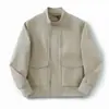 Chaqueta Harrington Corta Casual para Hombre Estilo 2026 Primavera Nueva Ropa de Trabajo Versátil Retro Chaqueta con Cuello Alto