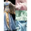 Blusa de gaze leve e fina, tecido de organza espesso de alta densidade, vestido formal Hanfu, saia de vestido de noiva, design de moda para show de palco