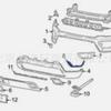 Para Jeep Compass Moldura de Parachoques Delantero Cromado LR Perfil Bajo 53224482 5SY67SZ0AB