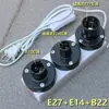 Portalámparas de Prueba Bombilla Enchufable Luz de Techo E27 E14 B22 Pinza de Prueba Bombilla de Bajo Consumo Caja de Luz de Prueba