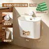 BNBS Contenedor de basura colgante para montaje en pared para puertas de gabinetes de cocina, no requiere perforación, papelera de clasificación de residuos para baño doméstico
