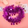 Atacado casamento atividades de festa de Natal decoração com estrela de cinco pontas fita de lã flor puxada listra cor ruiva 2 metros postagem