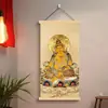 Arte de pared del Dios Amarillo de la Riqueza de Xizang con Ganchos para Decoración de Sala de Estar y Oficina en Casa