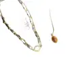 Collar de Piedra Ojo de Tigre de Alta Gama, Nuevo Colgante de Lujo Ligero de Nicho, Cadena para Clavícula, Cadena para Suéter de Nicho, Accesorio de Cadena para el Cuello para Mujer