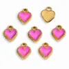 Accesorios para Joyería de Aleación DIY Corazón con Goteo de Aceite Colgante de Corazón Pulsera Llavero Pendientes Colgante Decorativo W500
