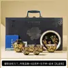 Ciudad Prohibida 999 Tazón Cubierto de Plata Dorada Taza de Té Magnolia de Rama Dorada Especial Juego de Té Kung Fu Caja de Regalo Lujo Accesible Gama Alta
