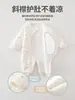 Mono de algodón grueso de Clase A de 120 g para otoño e invierno, para recién nacidos, niños y niñas, ropa de bebé, mameluco, traje para gatear, cálido para 0-6 meses