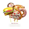 Restaurante de Hamburguesas y Pizzas Decoración con Globos Globo de Pizza Globo de Palomitas de Maíz Globo de Hot Dog Globo de Hamburguesa
