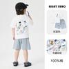 Conjunto Esportivo Europeu Certo de Manga Curta Roupa de Verão Roupa Infantil Infantil para Meninas Bebê Camiseta Calção Verão Fino Menina