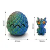 Ovos de Dragão de Cristal Impressos em 3D de Páscoa Conjunto de Brinquedos Ornamentos Mesa Infantil Mini Decoração Luminoso Colorido