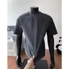 Camiseta de Verano de Secado Rápido, Camiseta Fresca y Transpirable de Seda Helada de Manga Corta, Camiseta de Verano para Hombre con Panel de Malla de Media Manga al por Mayor