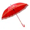 Guarda-chuva vermelho vivo de cabo longo guarda-chuva de publicidade estampado com logotipo guarda-chuva para sol e chuva guarda-chuva automático cor sólida guarda-chuva de presente estampado com palavras