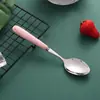 Mango Cerámico Nórdico Patrón de Mármol Acero Inoxidable Vajilla Occidental Cuchillo y Tenedor Cuchara Cuchillo y Tenedor para Bistec Fábrica Outlet de Vajilla