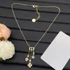 Nuevo Collar Cd Réplica Vintage Nariz de Cerdo Dior/Dior 2025 para Mujer, Collar de Lujo de Gama Alta al por Mayor