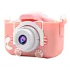 1 Juego Color: Material Rosa: Carcasa de Silicona para Cámara Infantil con Forma de Gato Lindo, ABS+Silicona, con Cámara Dual