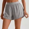 Shorts de Yoga Sem Costura de Secagem Rápida Europeu e Americano para Mulheres, Shorts para Esportes ao Ar Livre Levanta Bumbum, Calça de Yoga para Corrida Fitness 2237