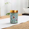Miniatura Cerámica Pequeño Recipiente para Té Portátil Sellado Tarro de Almacenamiento para Polvo de Incienso y Ungüento, Caja de Empaque Vacía para Té Verde, Universal